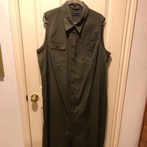 Button front maxi dress